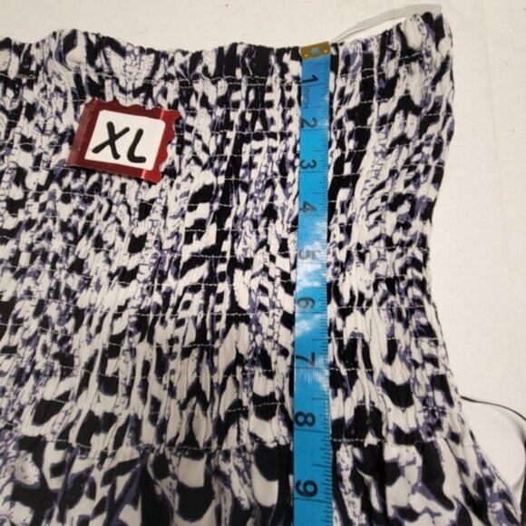 Strapless Smocked Jumpsuit Romper Black and White - Size M, Size XL - Picture 11 of 16